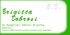 brigitta dobrosi business card